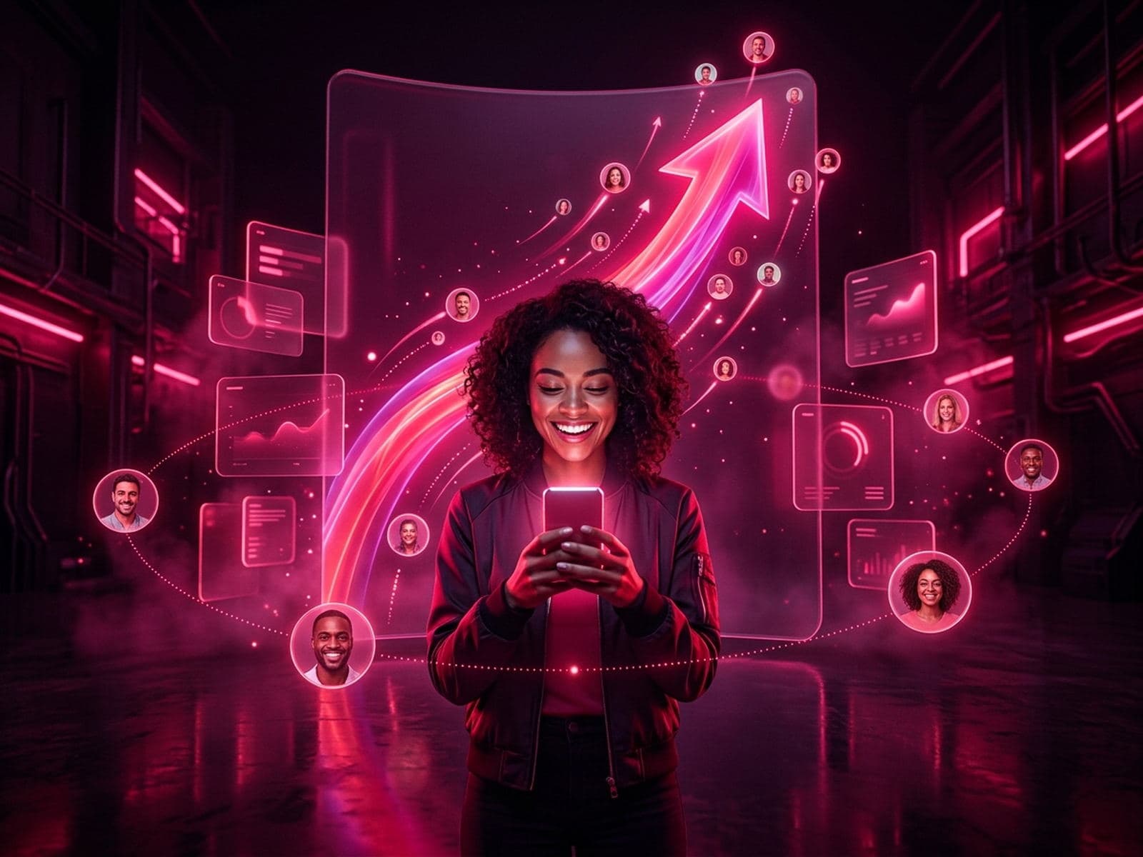 Creator bekijkt Reels-statistieken na het kopen van Instagram views