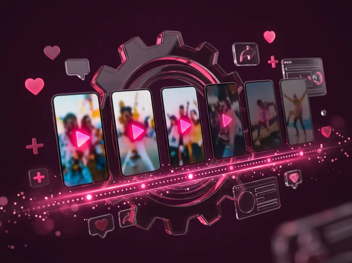 TikTok vistas automáticas on a creator's phone