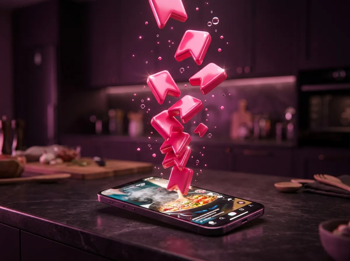 TikTok saves on a creator's phone
