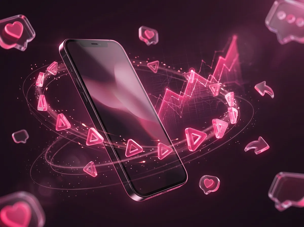 TikTok views on a creator's phone